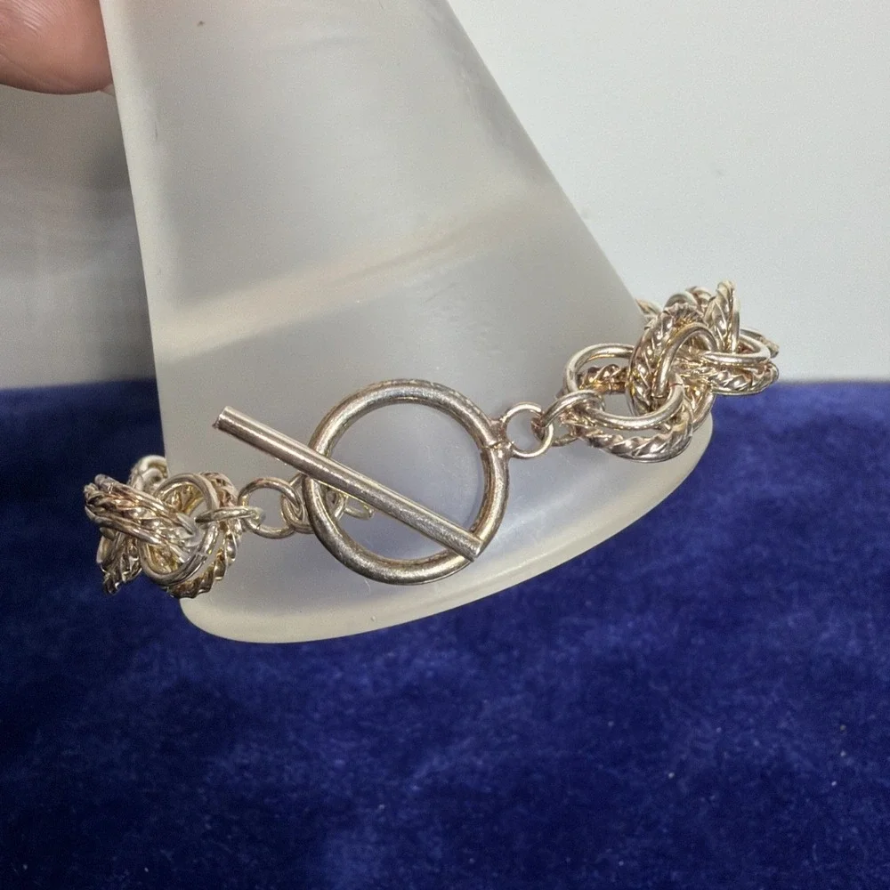 925 Sterling Silver Vintage Multi Chain Link Bracelet